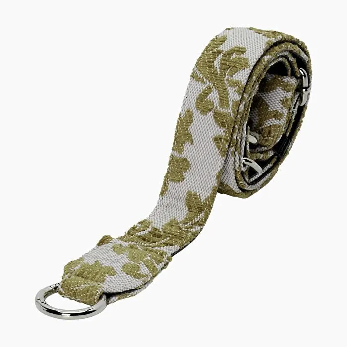 Bandolera ajustable tela de chenilla adamascada aguacate