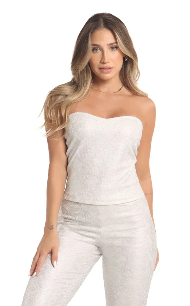 Blusa Straple Escote Corazón