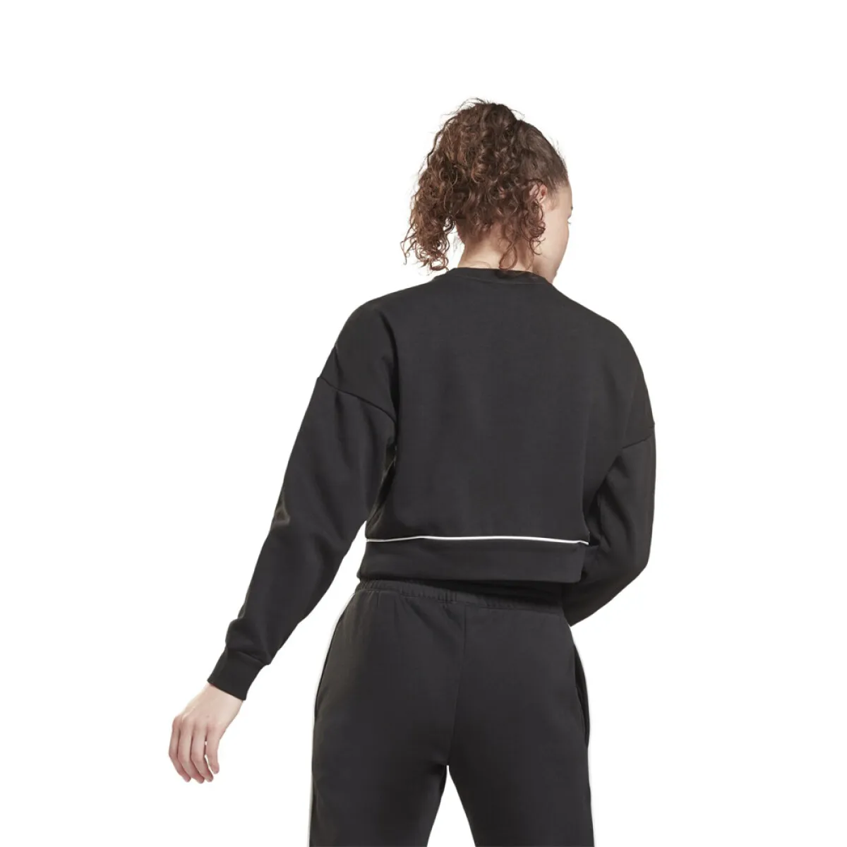 BUZO REEBOK PIPING PACK CREWNEC - Black