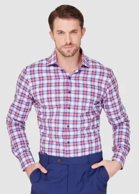 CAMISA CUADRO AZUL CON ROJO AP