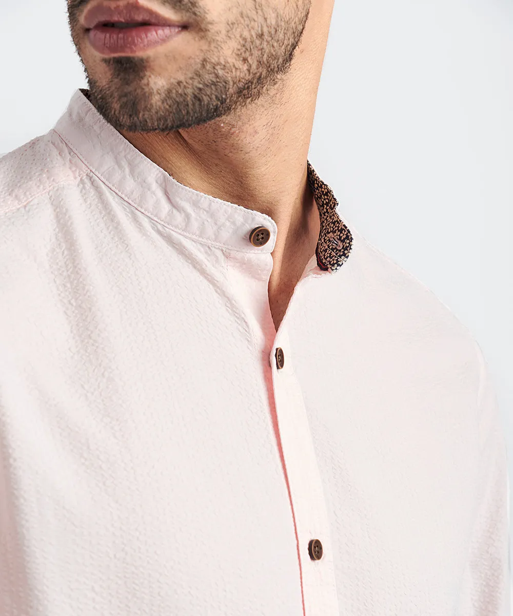 CAMISA MANGA LARGA CUELLO NER SEER SUCKER CLASSIC FIT ROSADO PV24