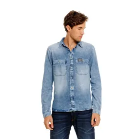 Camisa Manga Larga Denim Para Hombre Atelier Girbaud