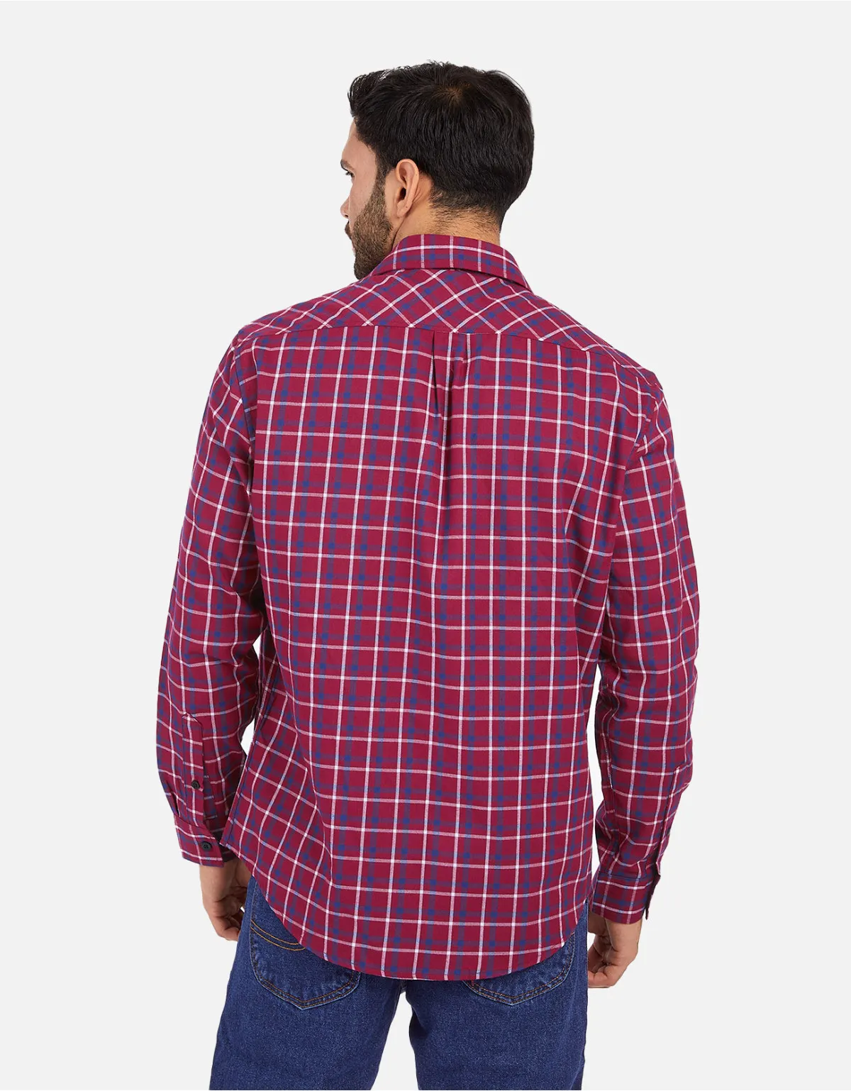 Camisa regular fit vino