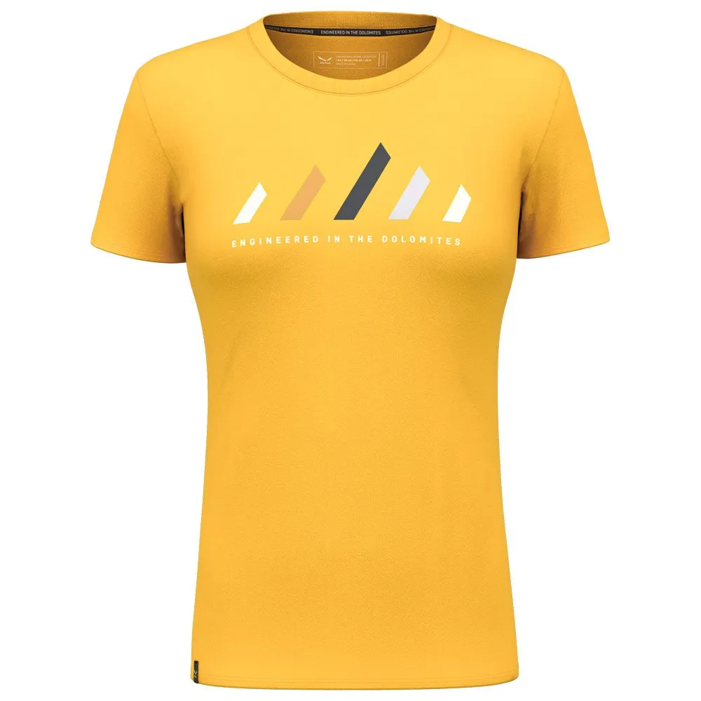 Camiseta de trekking Salewa Pure Stripes Dry T-Shirt W Gold
