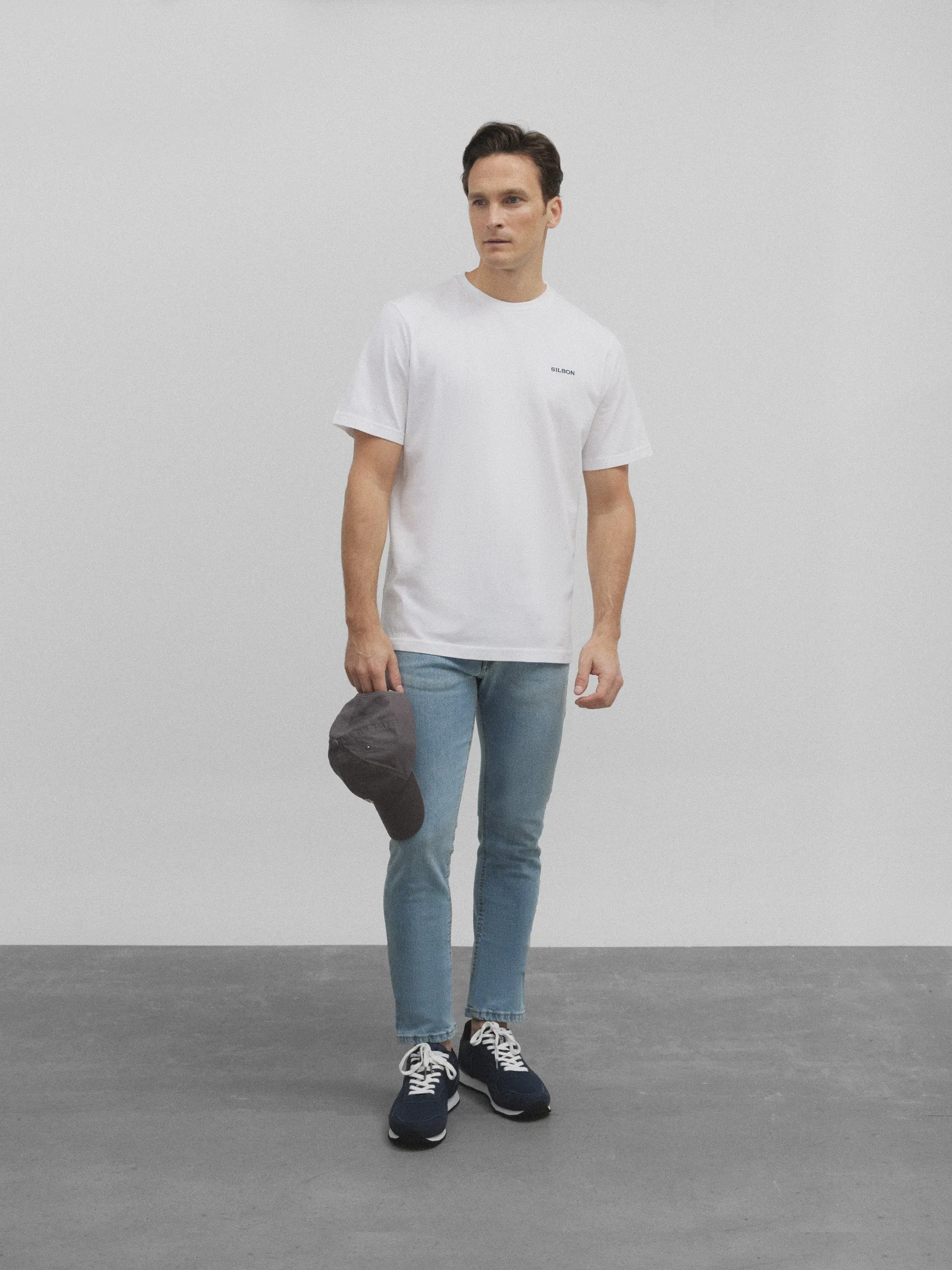 Camiseta miniletras silbon blanca