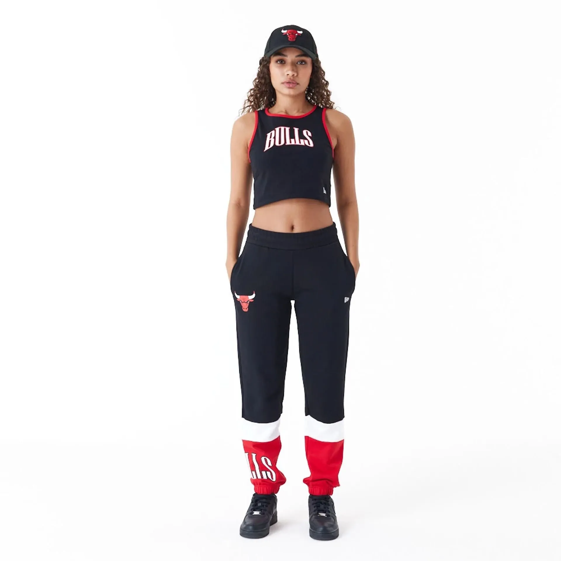 Camiseta sin mangas crop Chicago Bulls NBA Team Wordmark