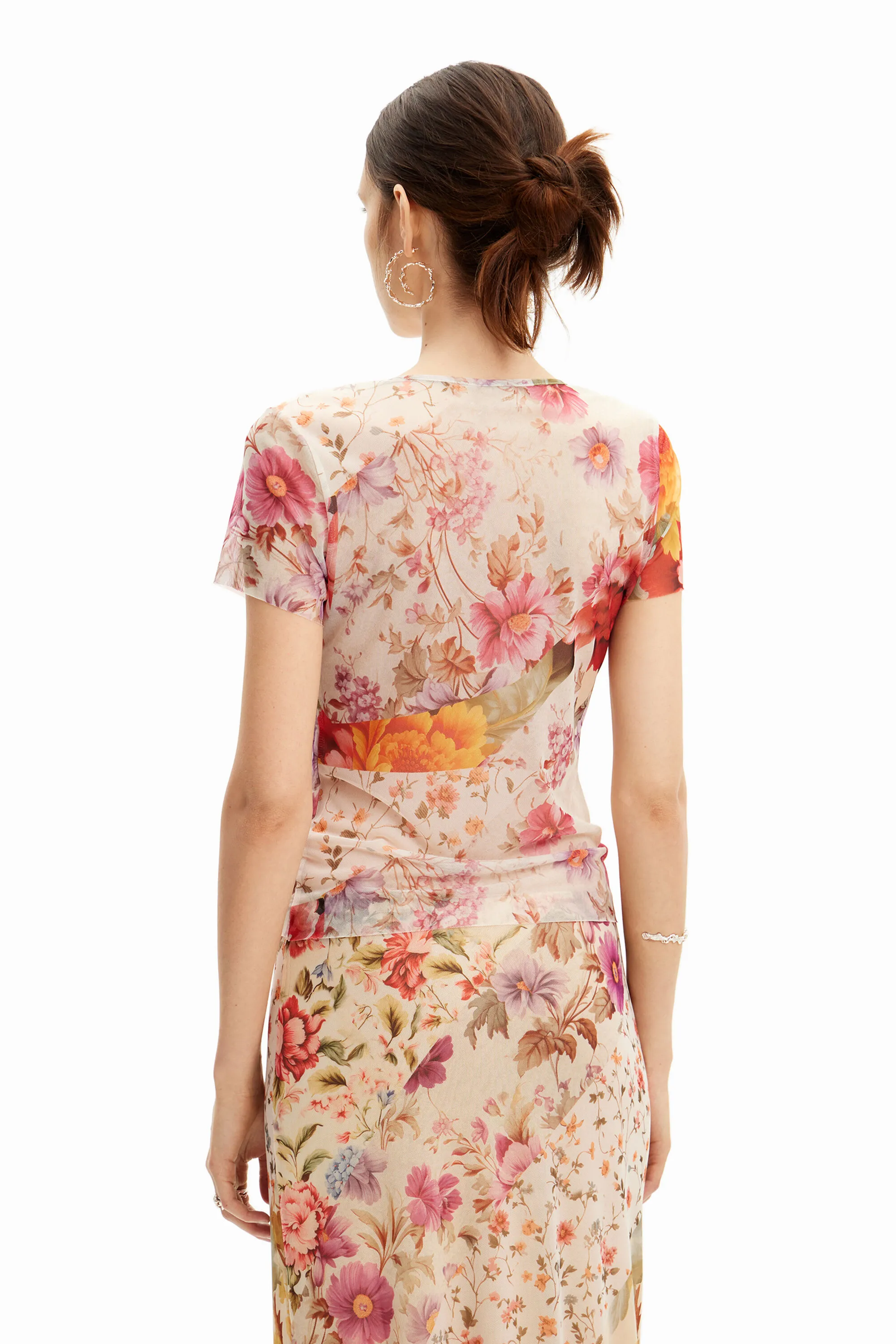 Camiseta tul flores