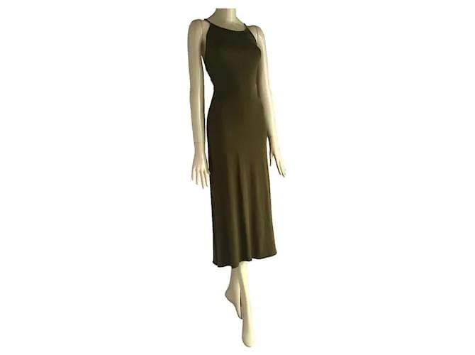 Celine Daoust Vestidos Caqui 