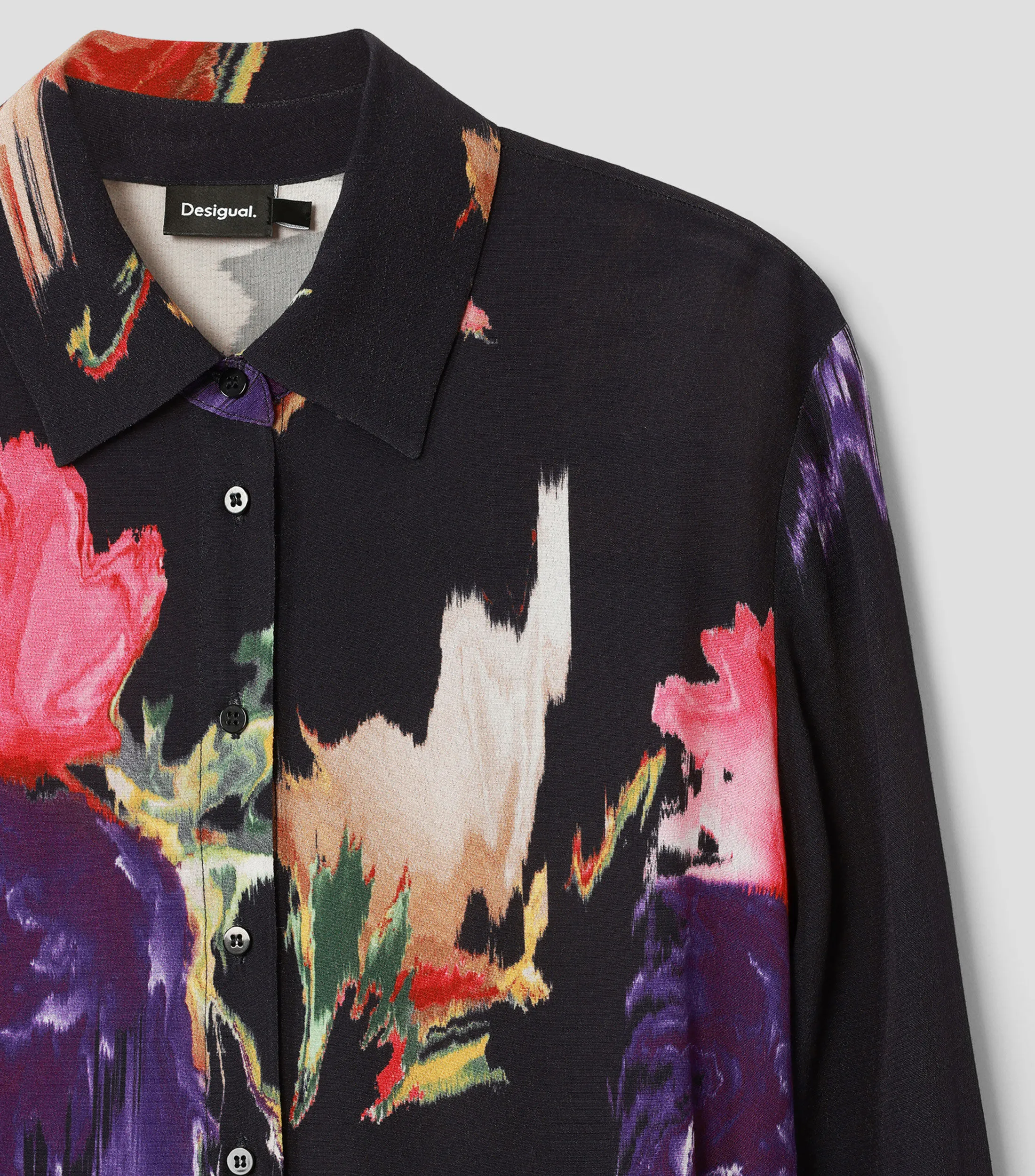 Desigual Camisa Estampado Floral Manga Larga Mujer
