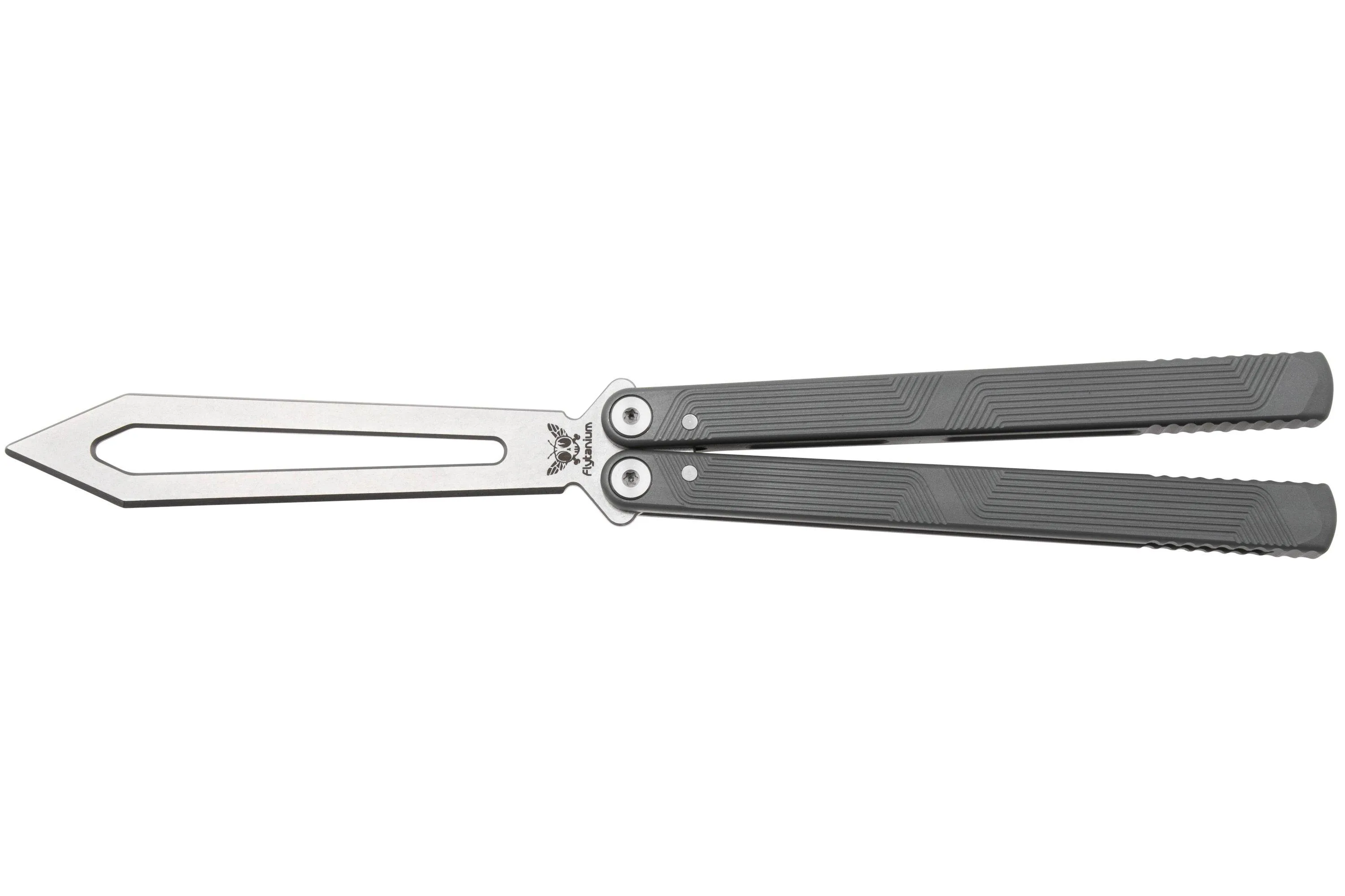 Flytanium Zenith Trainer 2.0 1385GGS Stonewash, Gunmetal Gray Aluminum, cuchillo mariposa