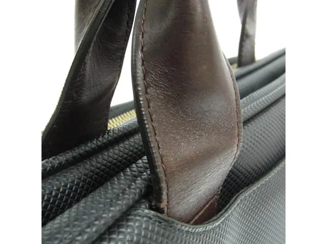 Maletín Marco Polo Bottega Veneta Negro Marrón oscuro 