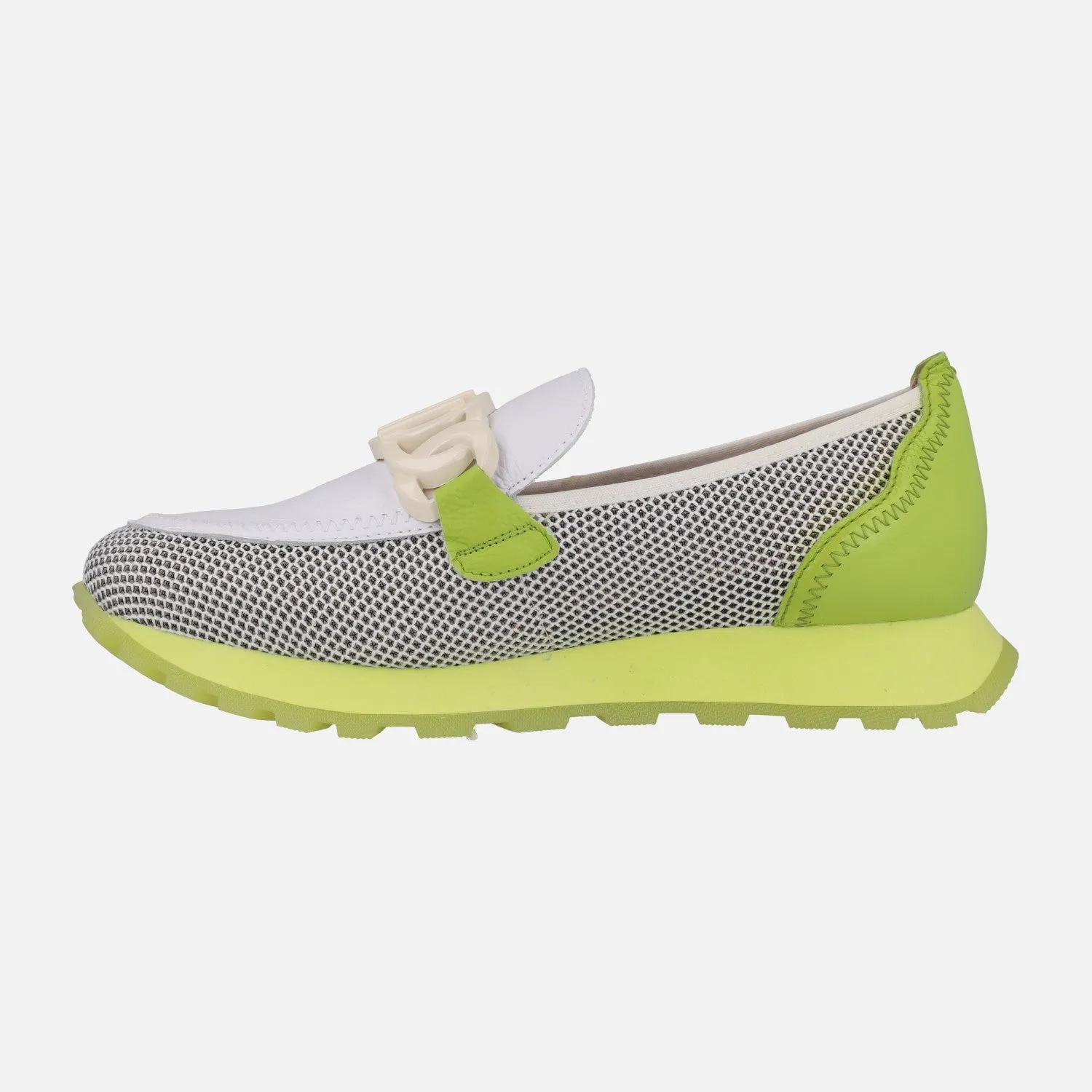 Mocasines Hispanitas sport en combinado de piel y rejilla