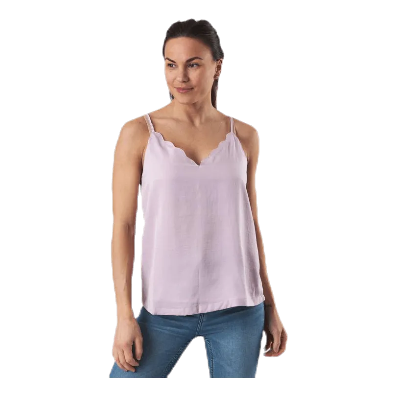 Only Debbie Singlet Wvn Pink