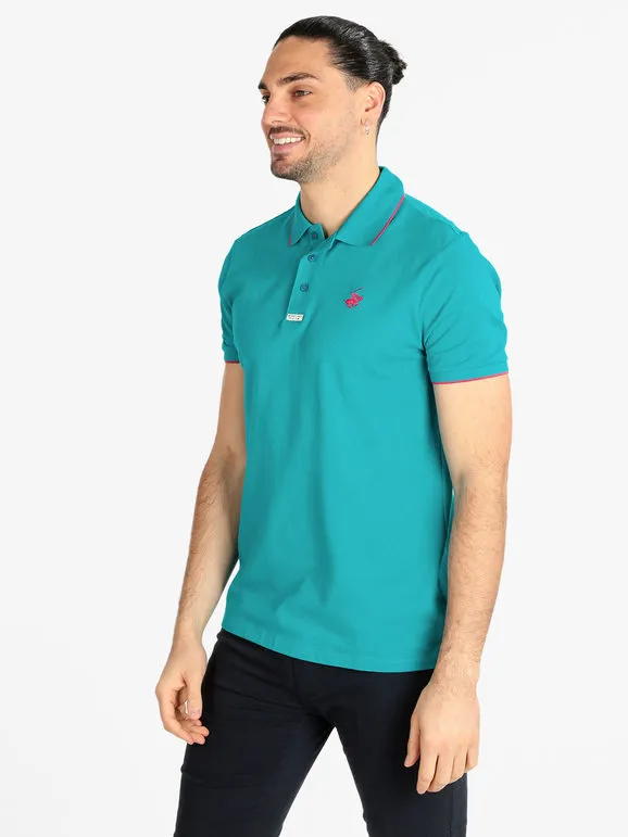 Polo Club Polo de manga corta con texto para hombre