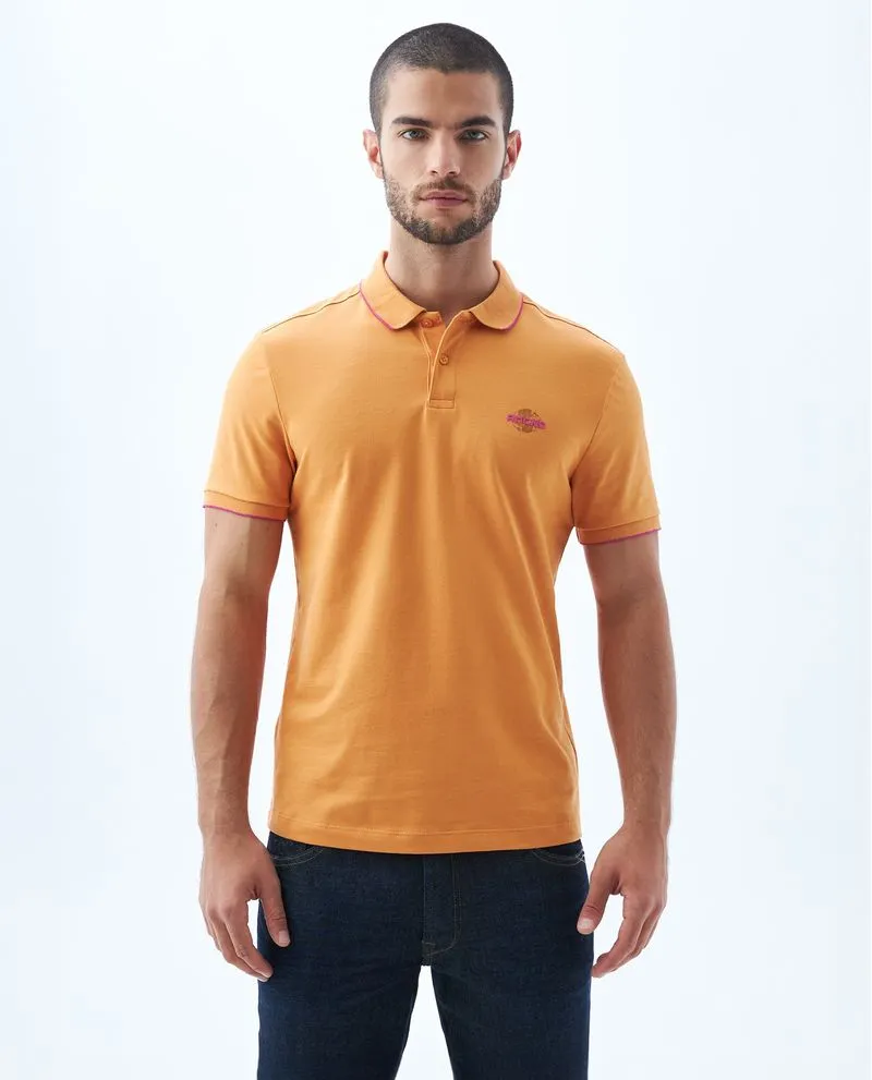 Polo con mini estampado para hombre
