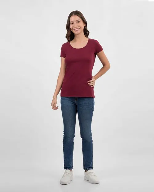 Polo Mujer Dévora Core Borgoña
