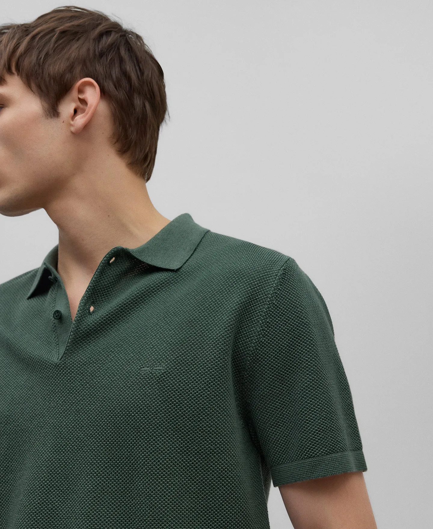 Structured polo shirt man