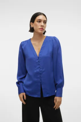 Vero Moda Top de manga larga cuello pico