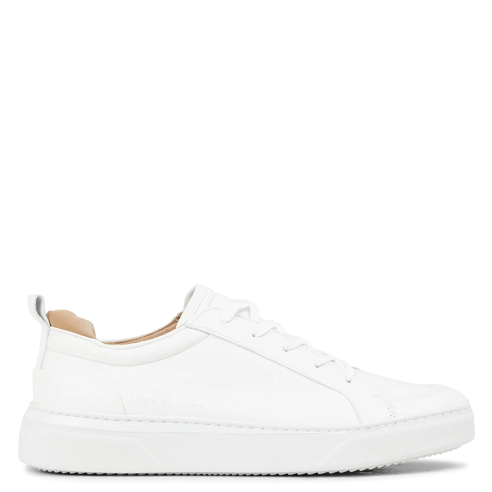 Zapatillas bajas de cuero en blanco
